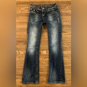 Rock Revival Celine Easy Boot Jeans Medium Wash Bling 24 X 30